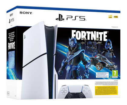 Konsola PS5 Sony Outlet PlayStation 5 Slim (Fortnite Cobalt) - Zestaw St